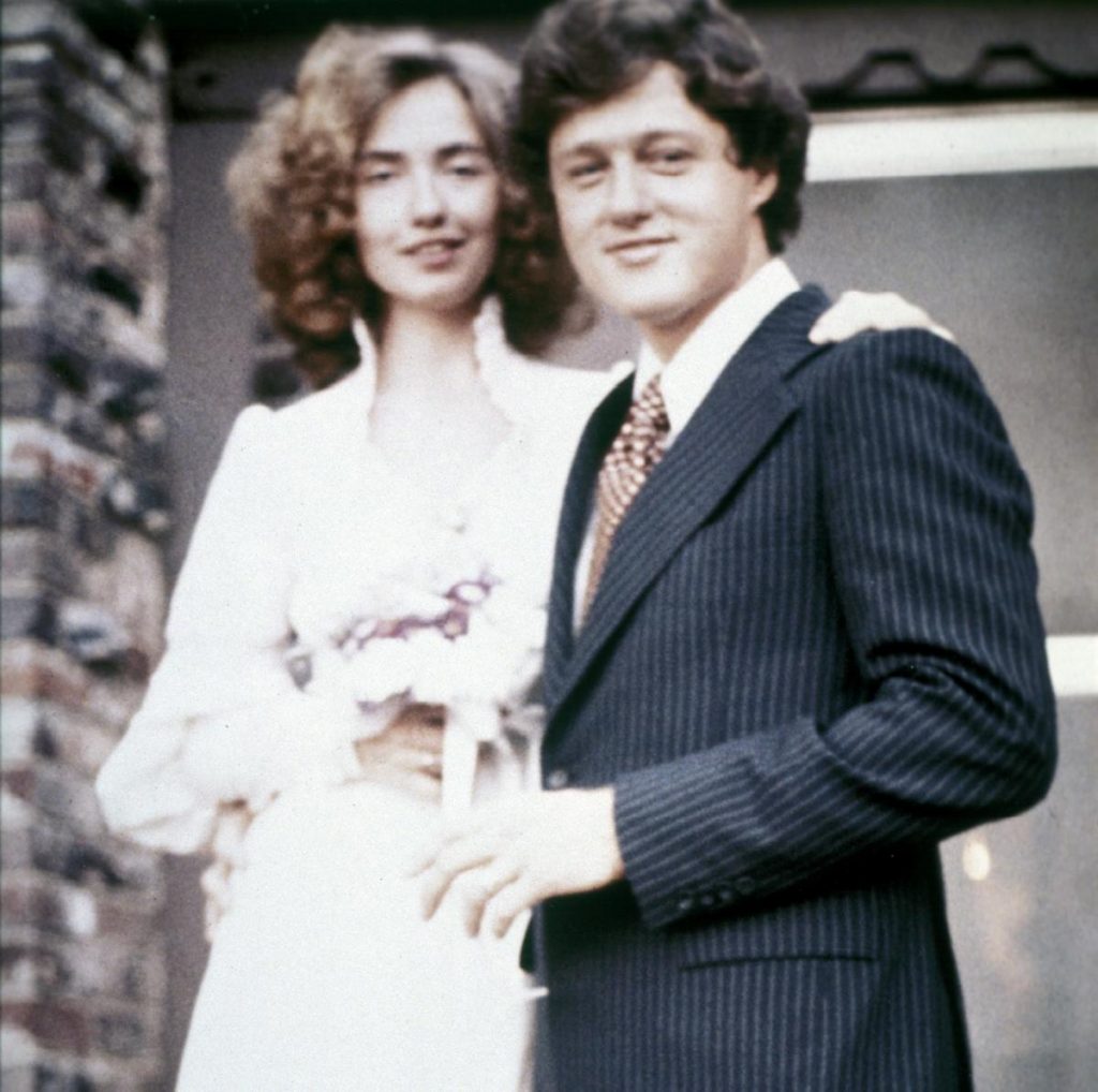 Bill Clinton si Hillary, la nunta care a avut loc pe 12 octombrie 1975