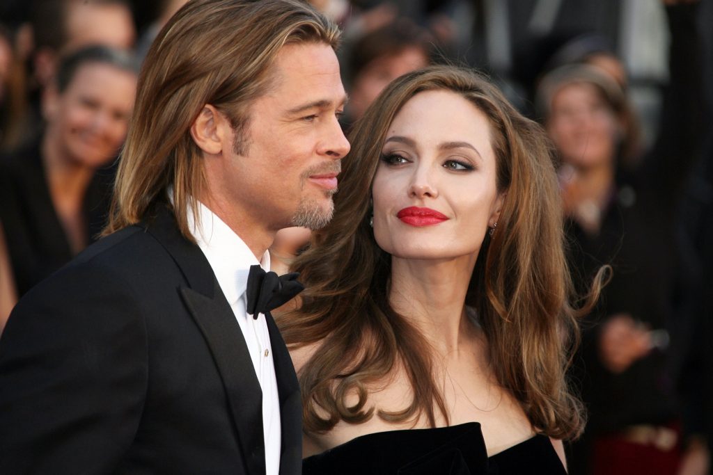 Angelina, alaturi de fostul ei sot, Brad Pitt, de care a divortat anul trecut