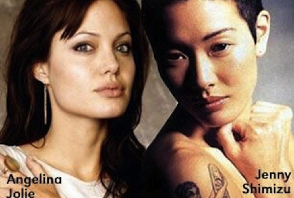Timp de 9 ani (1996-2005), Angelina Jolie s-a iubit cu fotomodelul Jenny Shimizu