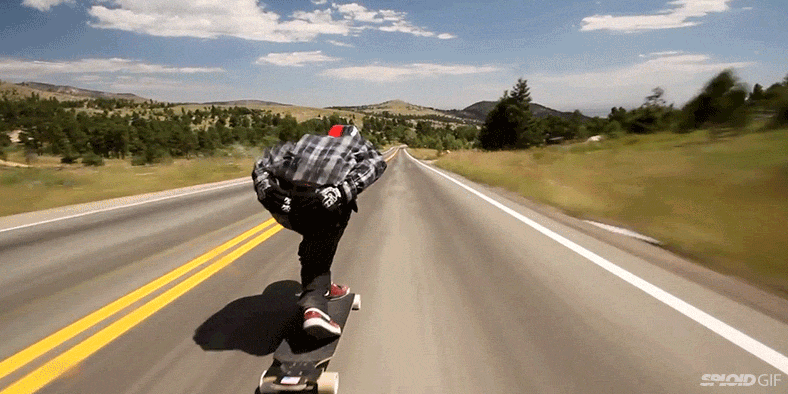 merge cu skateboard-ul cu 70 km pe ora