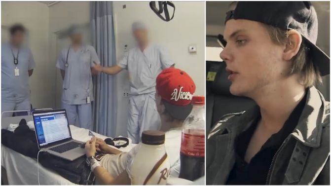 DJ Avicii, imagini de pe patul de spital