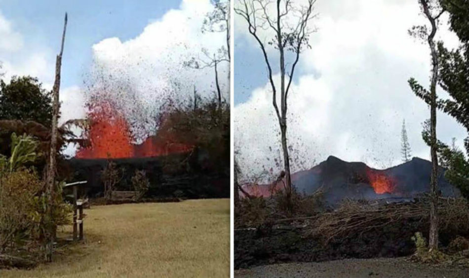 Barbatul a descoperit un vulcan care arunca lava