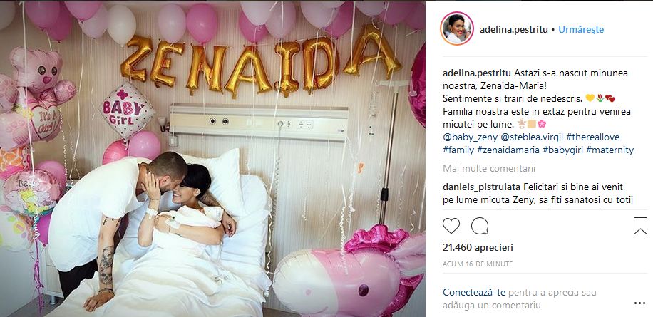 Adelina Pestritu a nascut! A publicat prima poza cu fiica ei