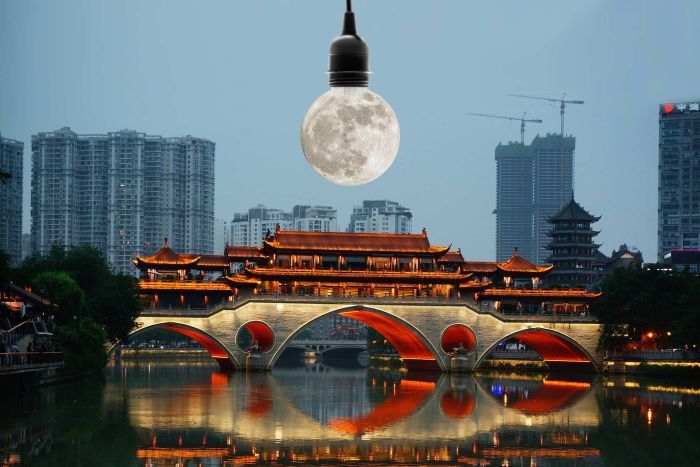 China plănuieşte să amplaseze în spaţiu o lună artificială.