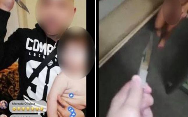 Un adolescent din Teleorman a amenintat un bebelus cu un cutit