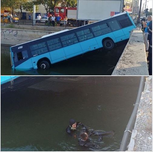 Un autobuz a cazut in Dambovita.
