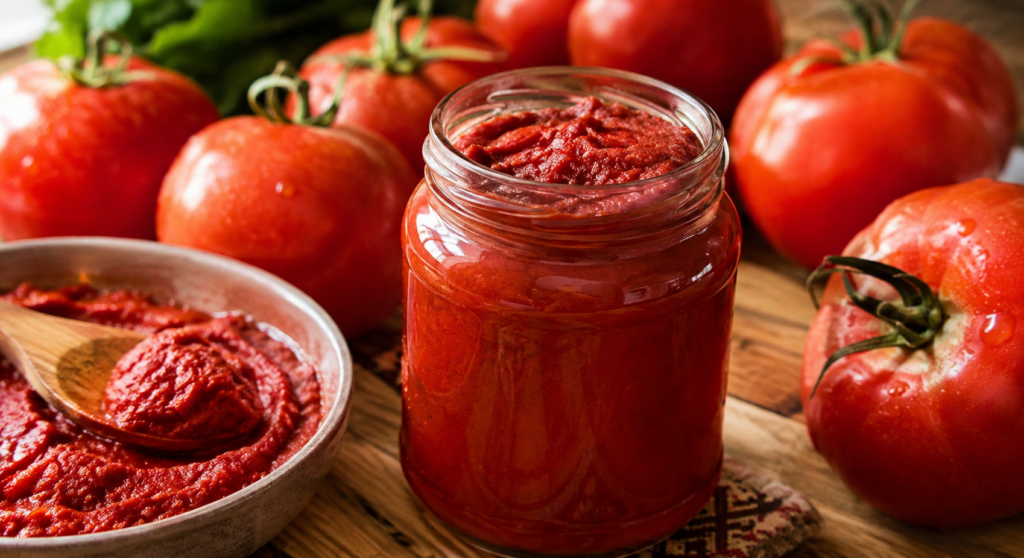 Pastă de tomate de casă pentru iarnă. Rețeta simplă care păstrează gustul roșiilor de vară
